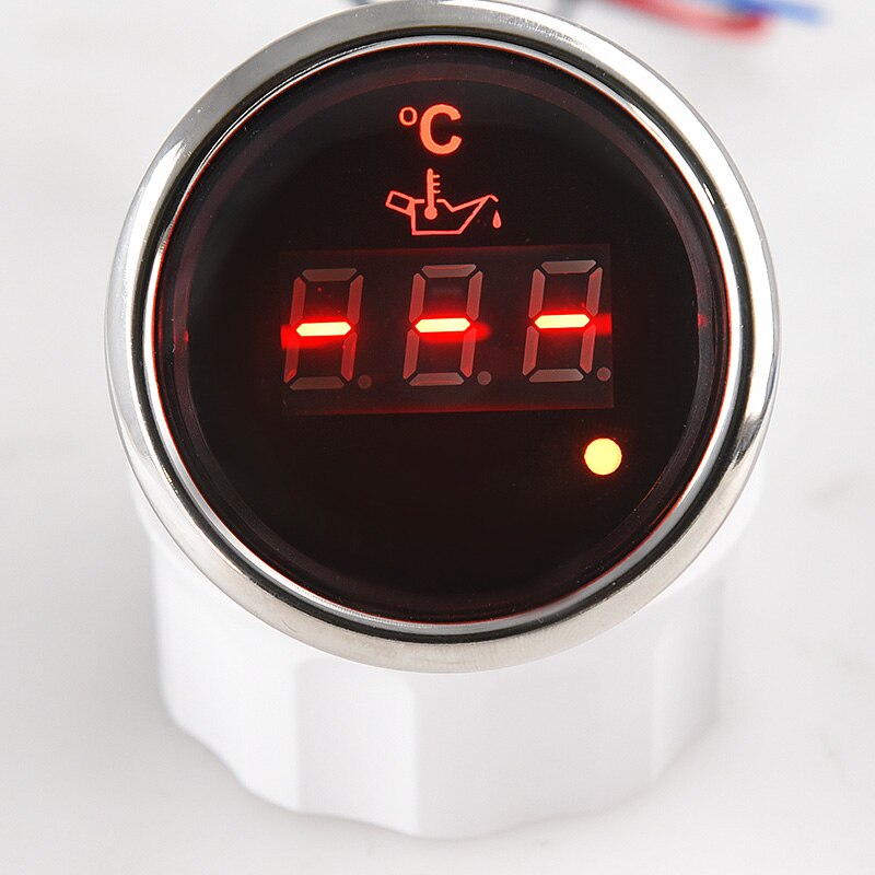 Universele Digitale Temperatuurmeter Voor Auto Motorfiets 52Mm Olie Temp Meter 50 ~ 150 Celsius Olie Temperatuur indicator12V