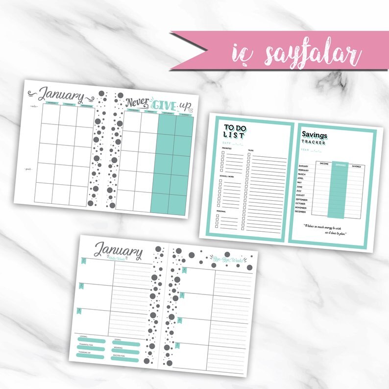 undated planner, life planner, planner stickers, planner binder, planner kit, planner miya student planner galaxy planner, motiv