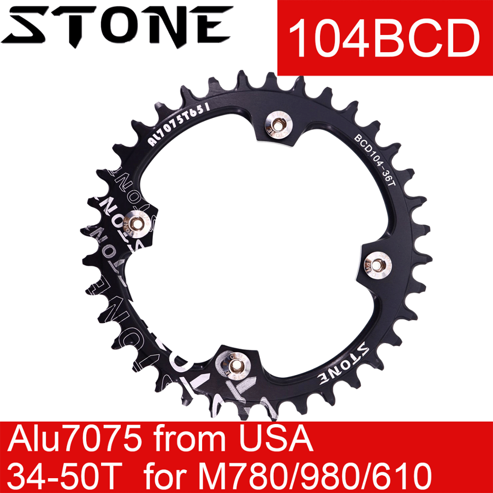 Steen Kettingblad Ronde 104BCD Voor Shimano M780 M610 670 Voor Sram X0 X7 X5 X9 40 42 44 46 48T Fiets Kettingwiel 12 S 12 Speed 104 Bcd