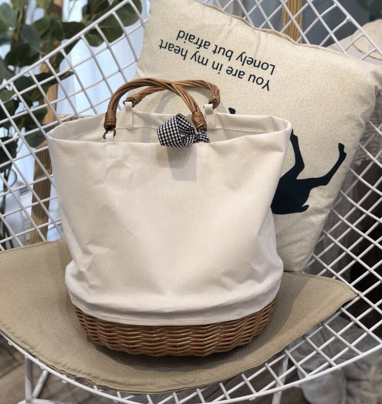 Big Capacity Handmade Weaving Straw Patchwork Canvs Totes Women Handbags Rattan Woven Ladies Hand Bag Summer Beach Shoulder Bags: Beige