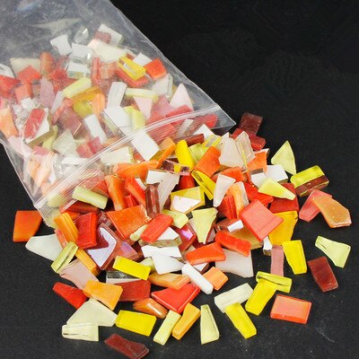 Carreaux de mosaïque en verre de cristal de couleurs mélangées, Puzzle, matériel artisanal pour enfants/enfants, 230g: L