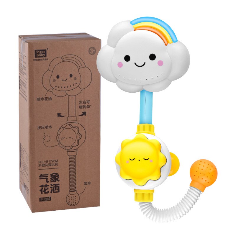 Douyin Celebrity Stijl Baby Bad Zonnebloem Douche Zomer Stijl Cloud Rainbow Douche Badkamer Water Speelgoed
