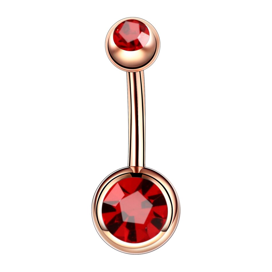 1PC Steel Piercings Ombligo 14G Navel Piercing Belly Button Piercing Nombril Rose Gold Dangle Earring Belly Barbell Body Jewelry: Lightsiam