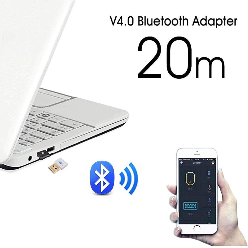 Adaptateur Bluetooth USB sans fil BinFul 4.0 Mini Dongle Bluetooth CSR 4.0 transmetteur Bluetooth 3mbps 20M Windows 10/8/7/XP