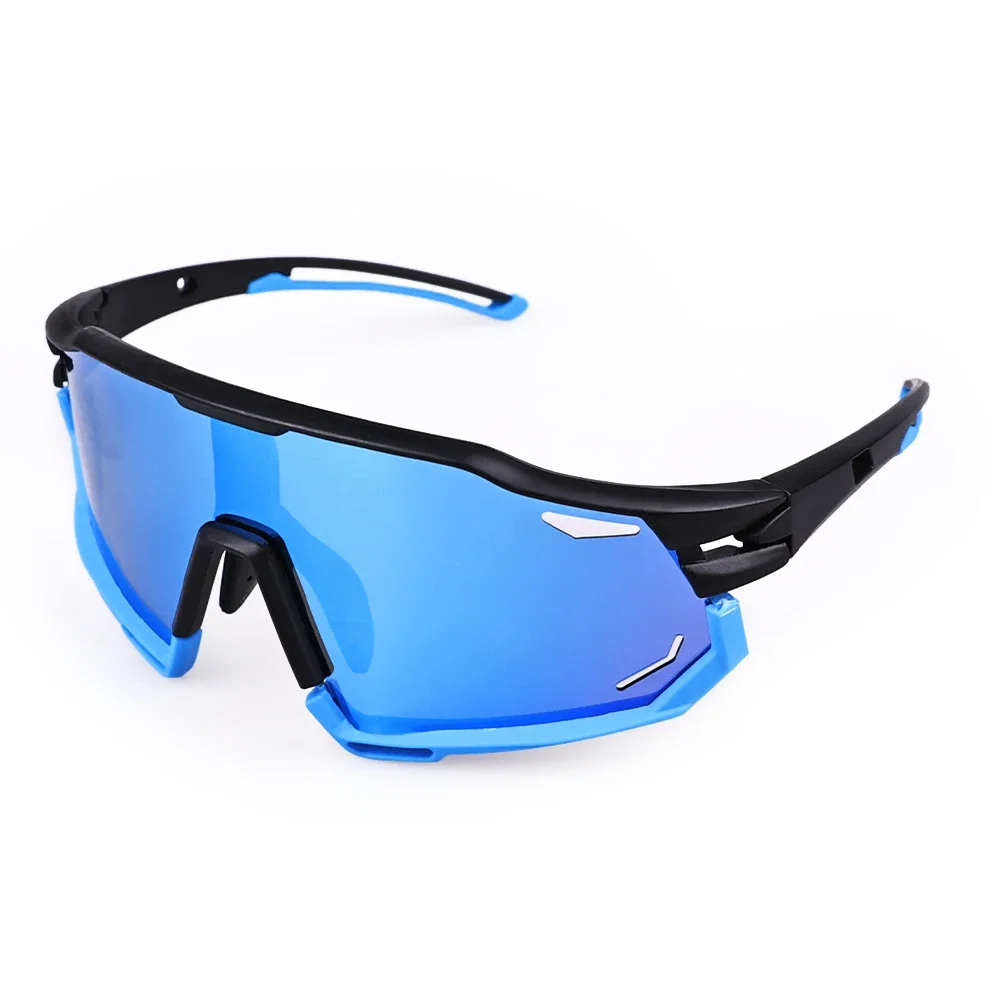Gafas deportivas de ciclismo, gafas de ciclismo polarizadas para hombres y mujeres, gafas de sol UV400 para bicicleta de montaña MTB, gafas de carretera para bicicleta: Azul