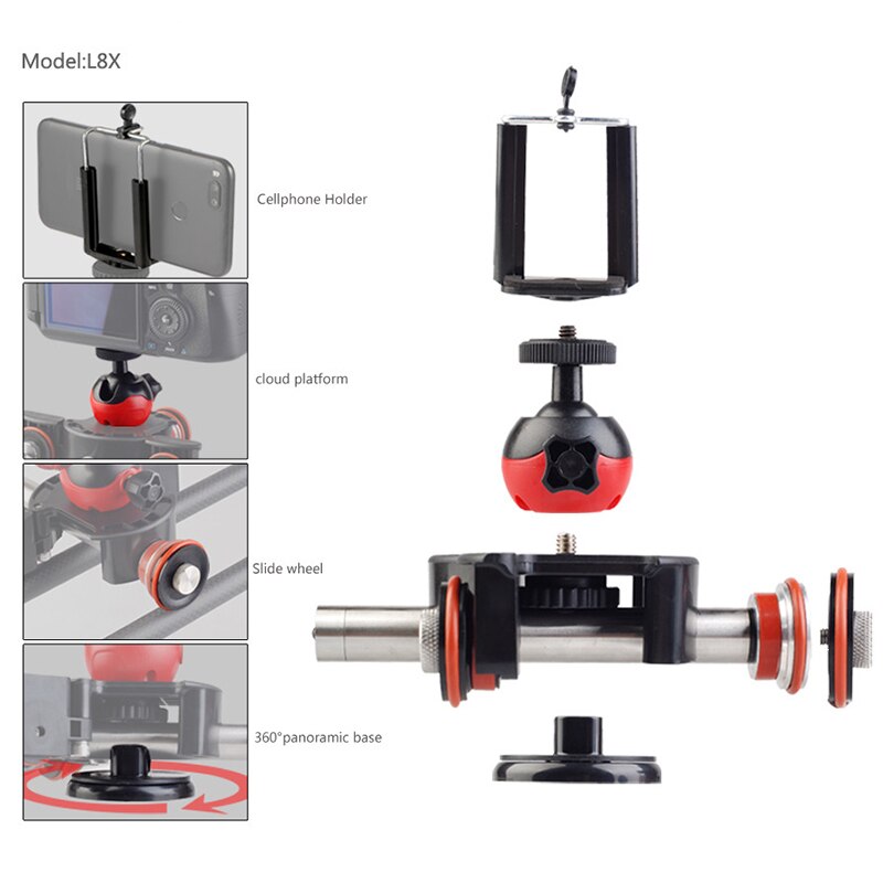 Camera Video Track Dolly Motorized Electric Slider Motor Dolly Truck for Nikon Canon Dslr Camera Dv Movie Vlogging Gear