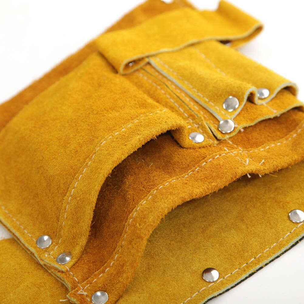 Multi-functional Tool Belt Pouch Leather Bag Pocket Heavy Duty Adjustable For Electrician Carpenter Joiner Men Women Tools Bag