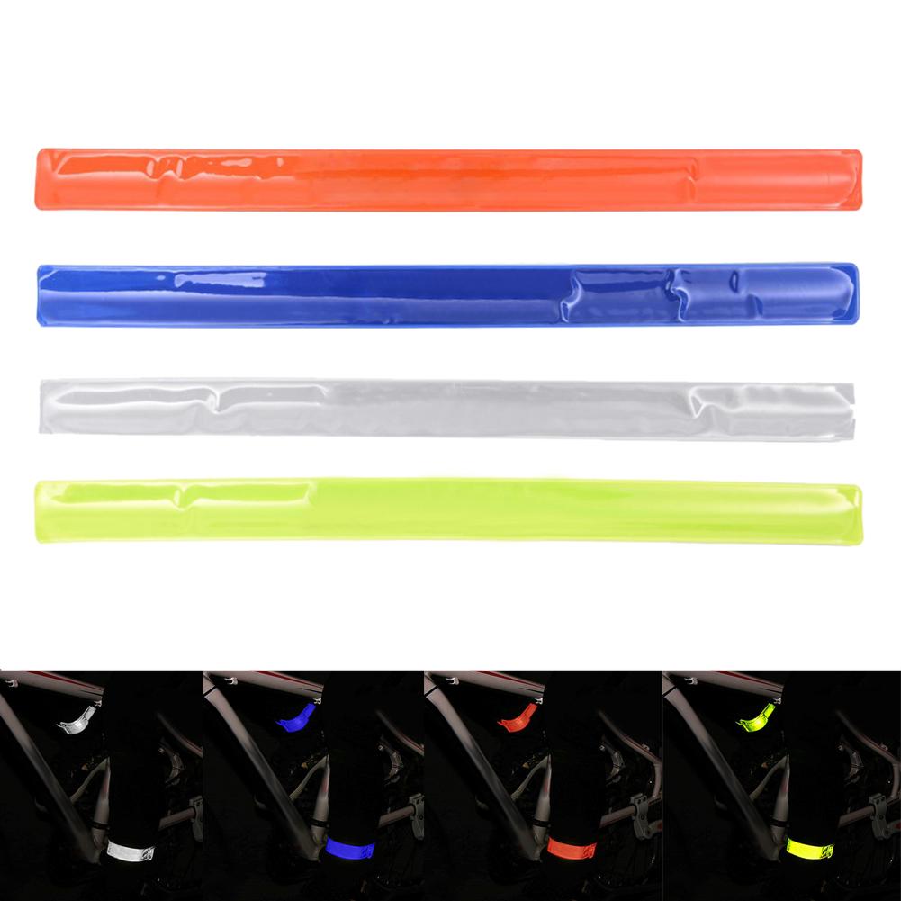 Fluorescerende cykelhjul cykelreflektor fluorescerende cykel klistermærke tape benrem reflekterende klistermærker sikkert mærkat tilbehør