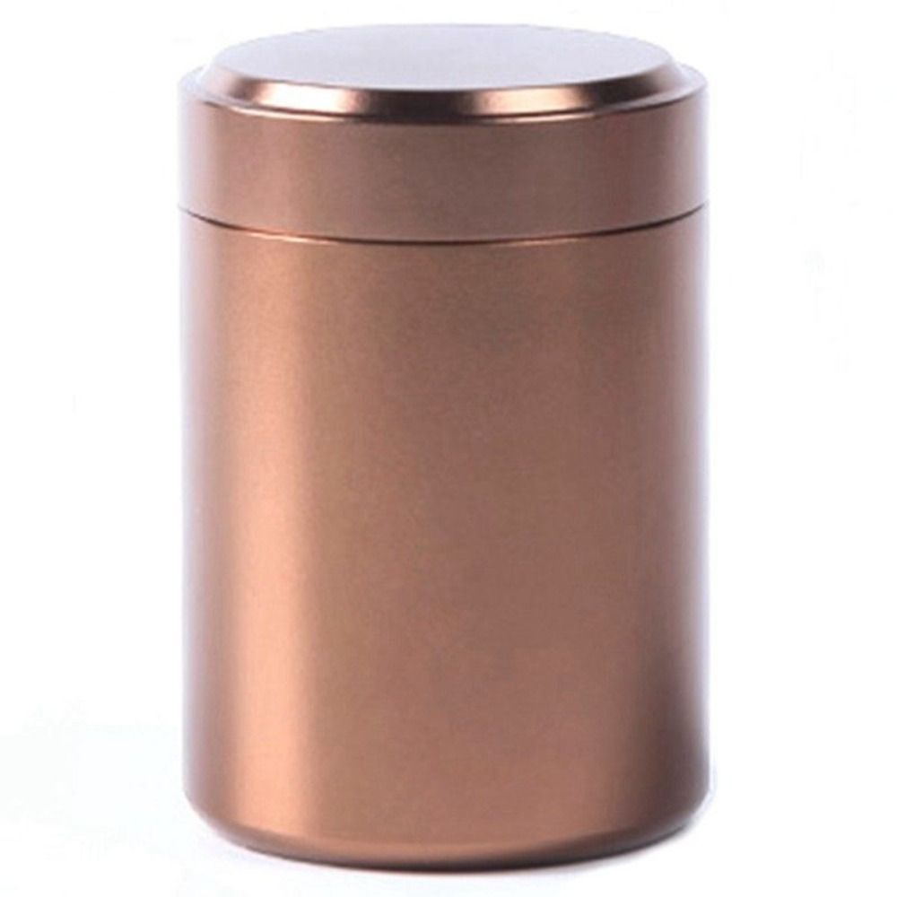 Runde kleine Metall-Aluminium-Dosen versiegelt lose Tee-Verpackungs dosen reisen tragbare Behälter Glas Zucker Kaffee Süßigkeiten Veranstalter: Dunkelgrau