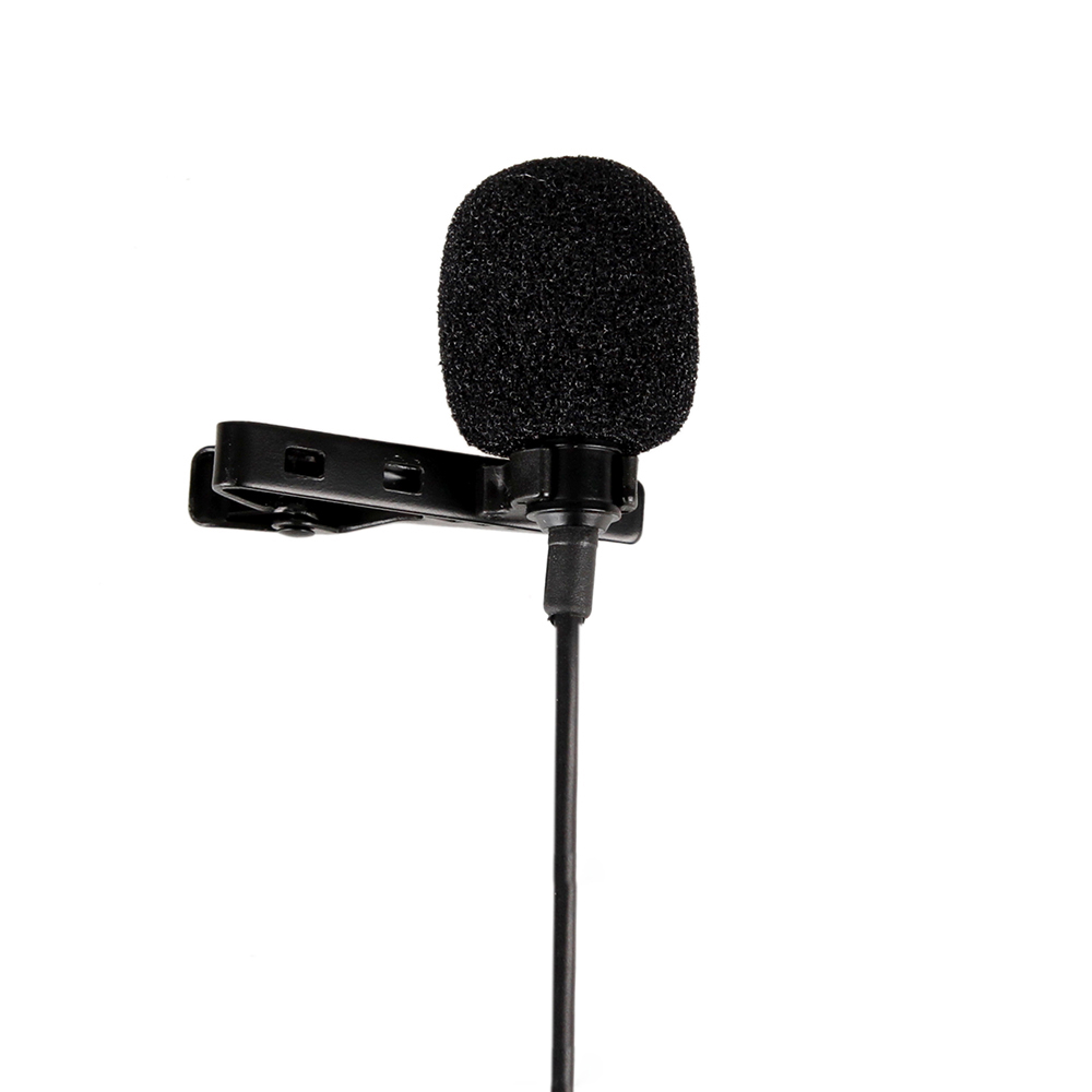 YC-LM20 3.5mm Omni-directionele Clip-on Lavalier Microfoon Mic Kabel Lengte 6M voor Smartphone Tablet Laptop & Camcorders DV DSLR