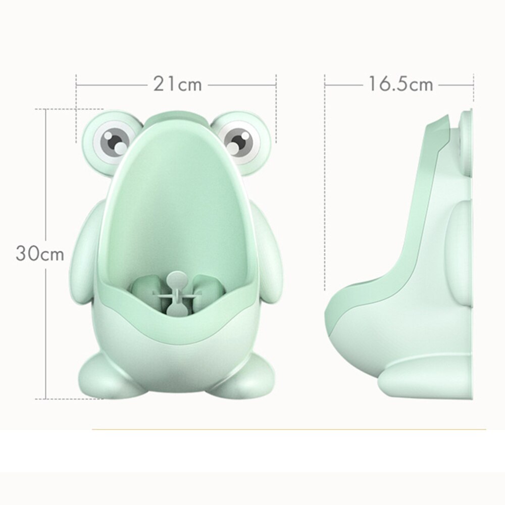 1pc låve tegneserie froske mønster stående potte toalett urinal pottetrening gutt tisse trener til takrenne (lysegrønn)