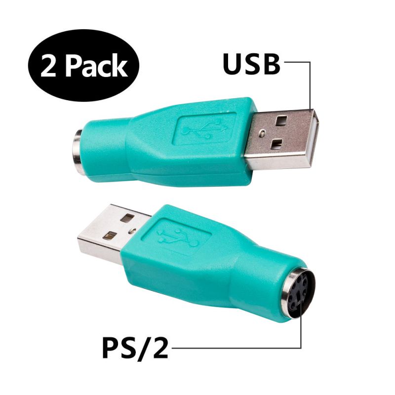 2 farbe Kabel Adapter Für PS2 interface converter Für PS/2 auf USB adapter kopf zu U port USB schalter tastatur maus stecker