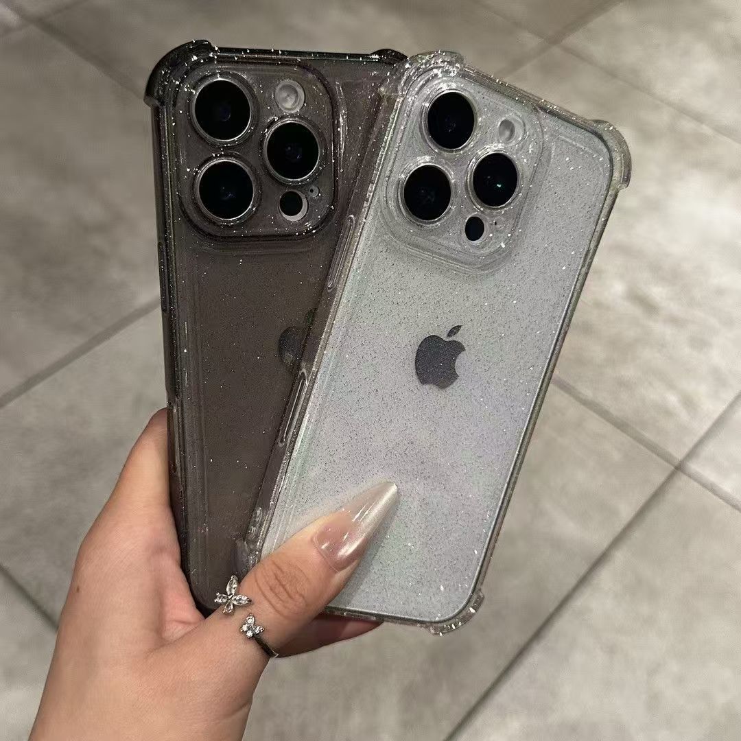 Glitter Bling Clear Case for iPhone 17 16 15 14 13 12 11 Pro Max XS X XR 16PLUS 17AIR 16E Silicone Soft Transparent Bumper Cover