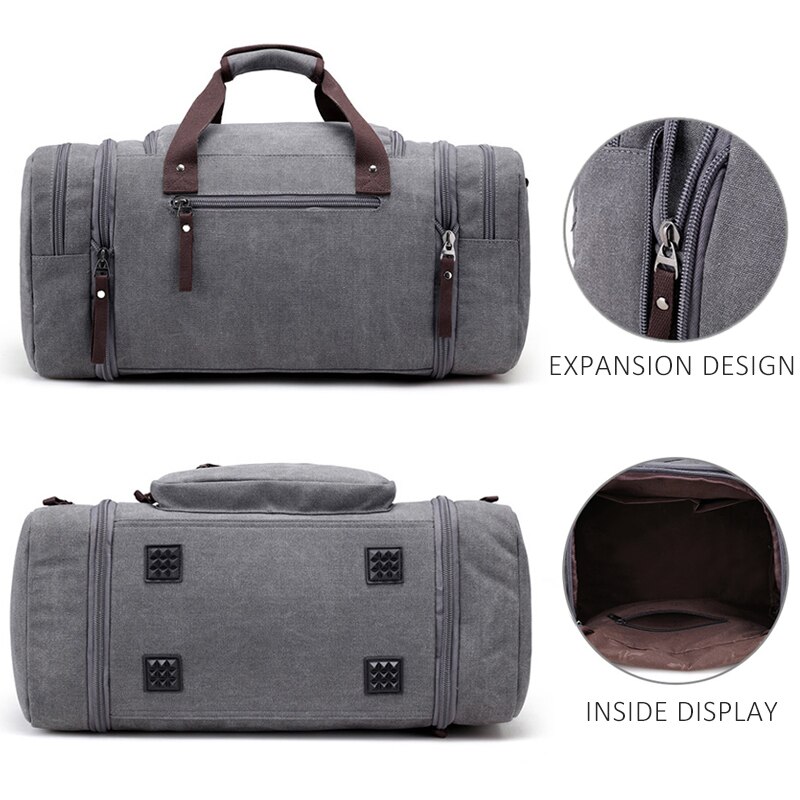 Mannen Canvas Reistassen Bagage Tassen Grote Capaciteit Duffel Reizen Handtas Voor Mannen Casual Weekend Schoudertas