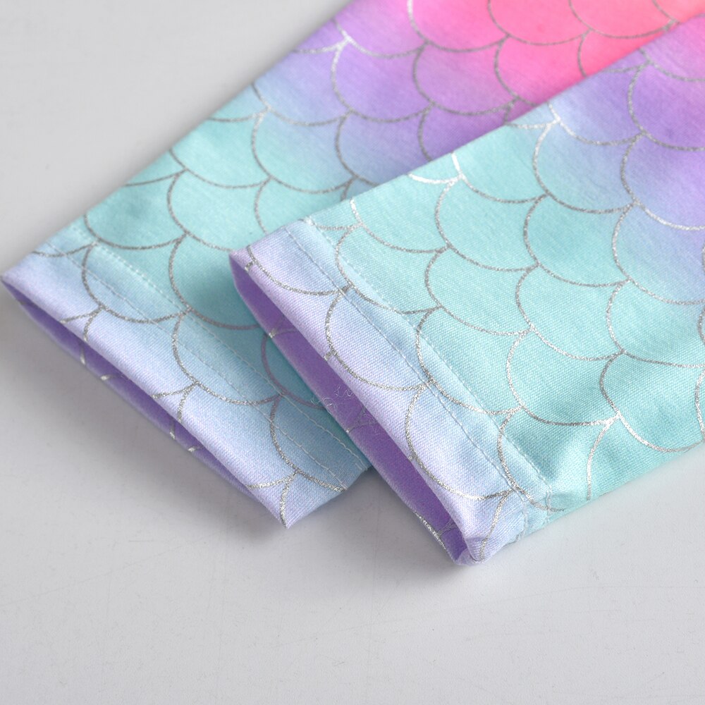 VIKITA Kids Leggings for Kids Rainbow Print Unicorn Pencil Pants Toddlers Skinny Trousers Teenage Girl Casual Pants 3 to 8 Years