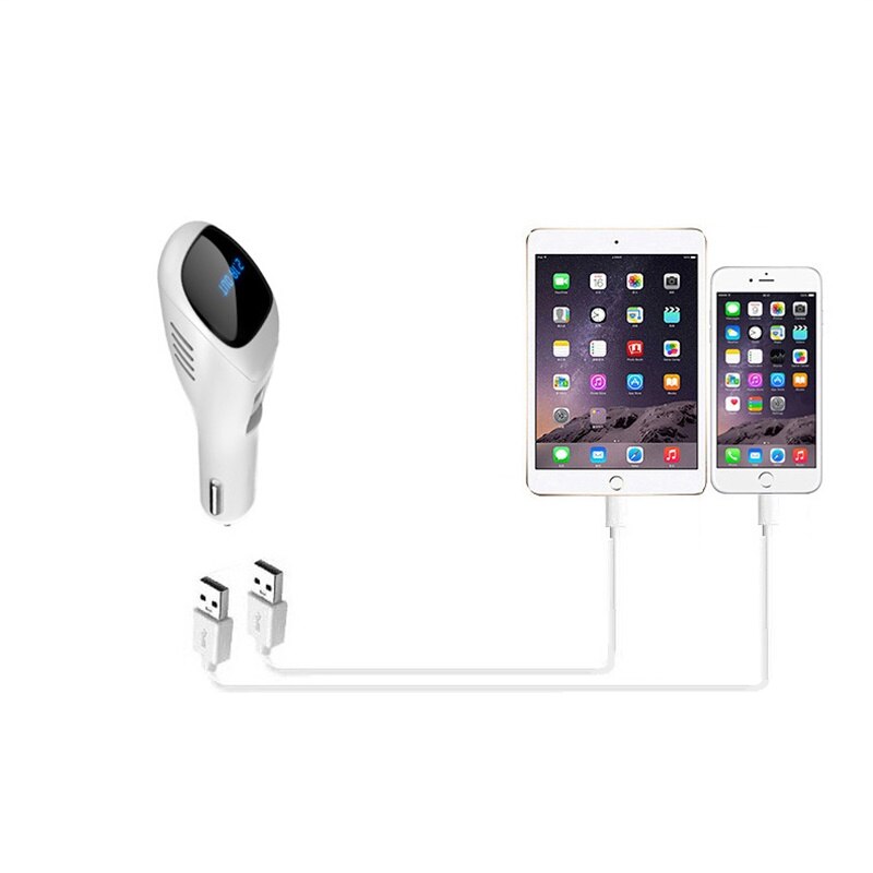 Car Ionic Air Cleaner Ionizer with 2 Smart USB Port Portable Anion Purifier