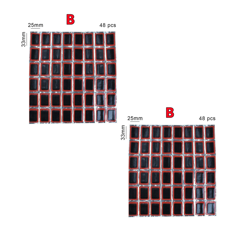 96/48PCS Rubber Puncture Patches Bicycle Tire Tyre Tube Repair Cycle Patch Kit No Glue Bicycle Inner Tube Puncture Repair Tools: GRAY
