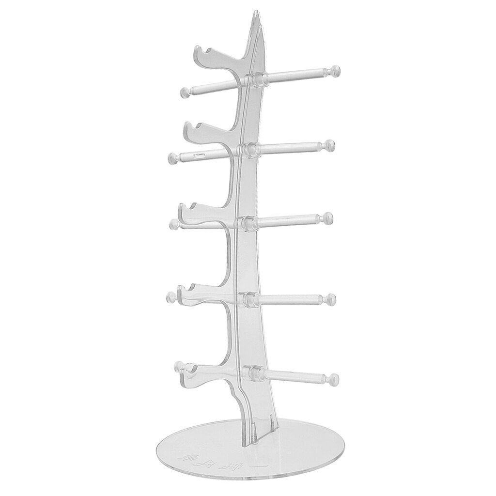 5 Pair Sunglasses Eyeglasses Glasses Acrylic Frame Display Stand Organizer Rack Shelf Show Rack Counter Holder Transparent Holde: Clear
