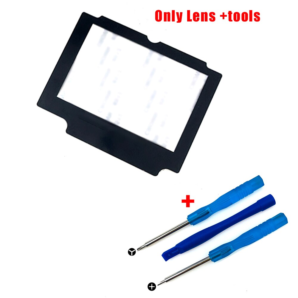 pour GameBoy Advance SP classique clair édition limitée boîtier de remplacement coque lentille d'écran pour GBA SP couvercle de boîtier: only lens and tools