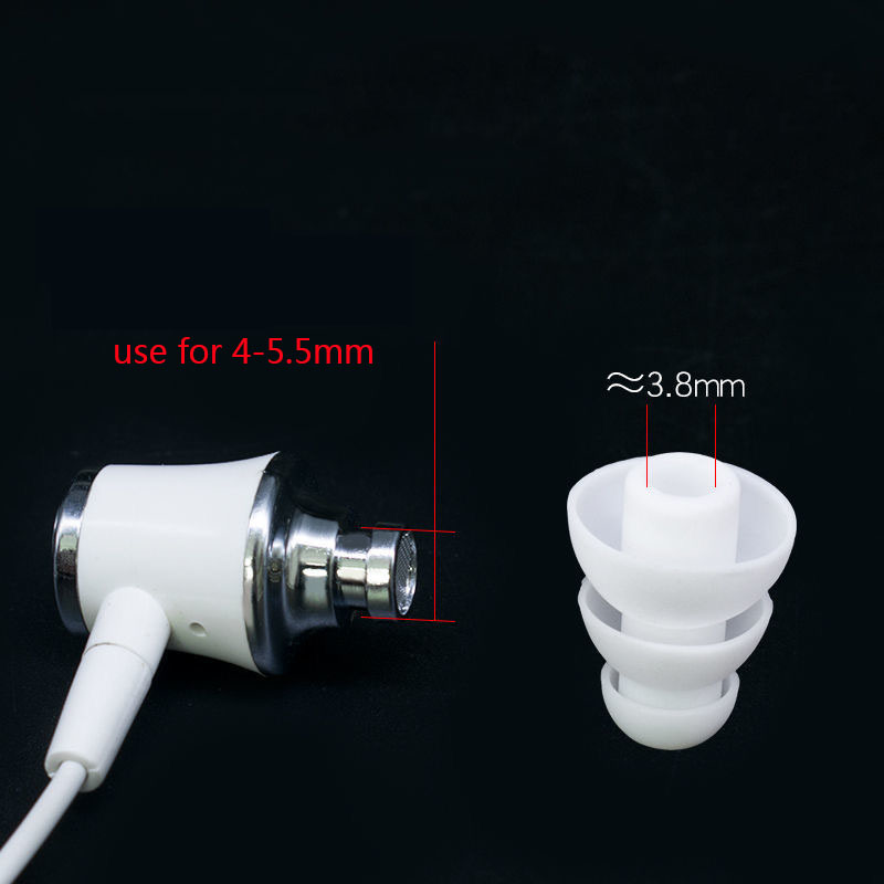 Écouteurs intra-auriculaires en Silicone à trois couches, oreillettes, embouts de bourgeon, bouchon d'oreille, 6 pièces/3 paires