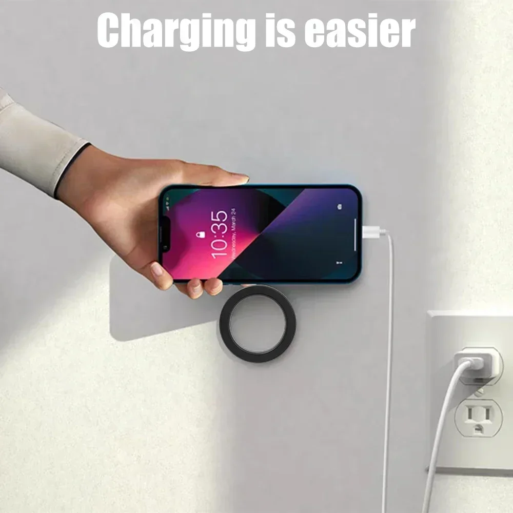 Dla MagSafe Magnetyczny uchwyt pierścieniowy Klej Silny magnes Uchwyt ścienny do telefonu komórkowego Stojak na tablet do telefonu komórkowego IPhone 15 Pro IPad