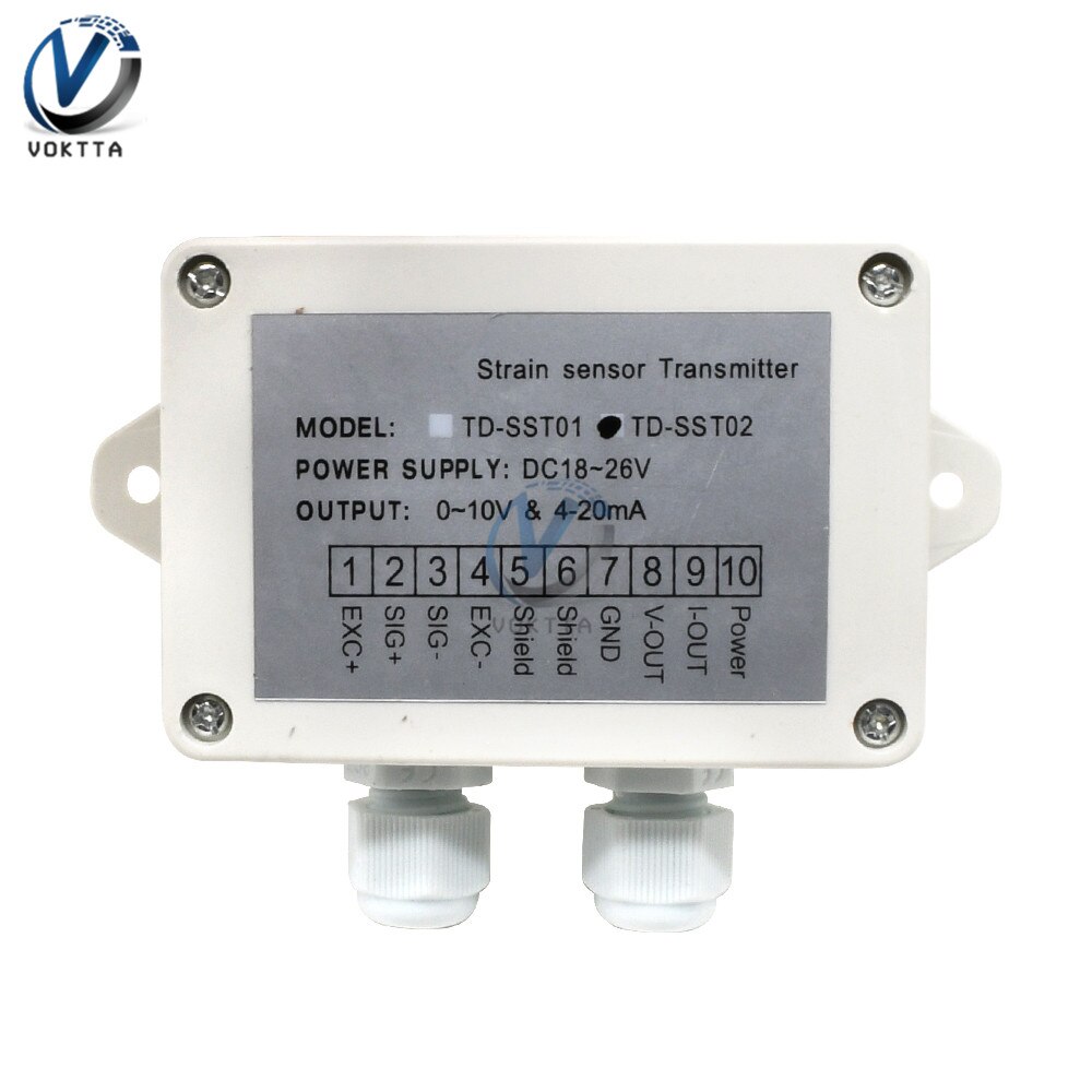 Load Cell Sensor Amplifier Transmitter Strain Gauge Sensor Weighing Transmitter Amplifier 0-5V(10V) 4-20mA Power Supply DC18-26V