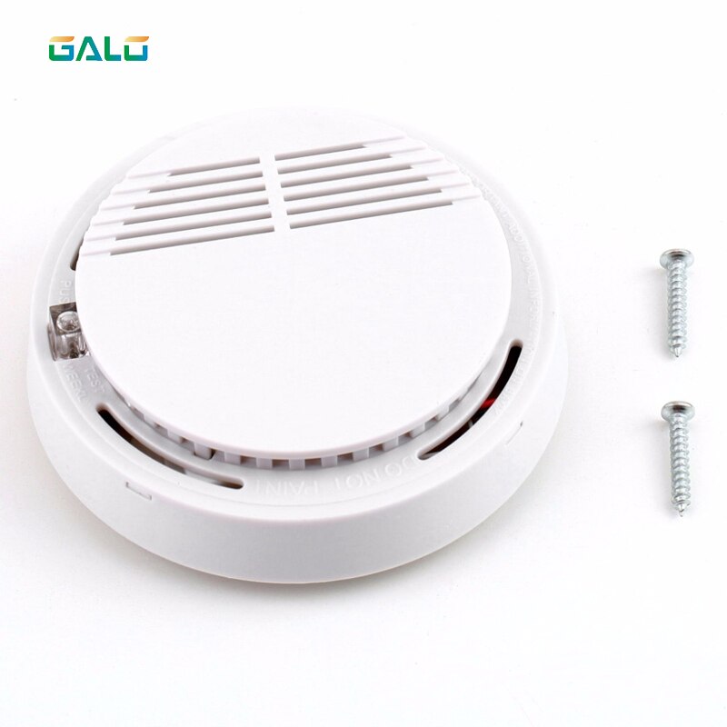 9V Battery Operated Photoelectric Smoke Alarm LED Light Flashing & Sound Warning Smoke Alert Detector for Home School Hotel