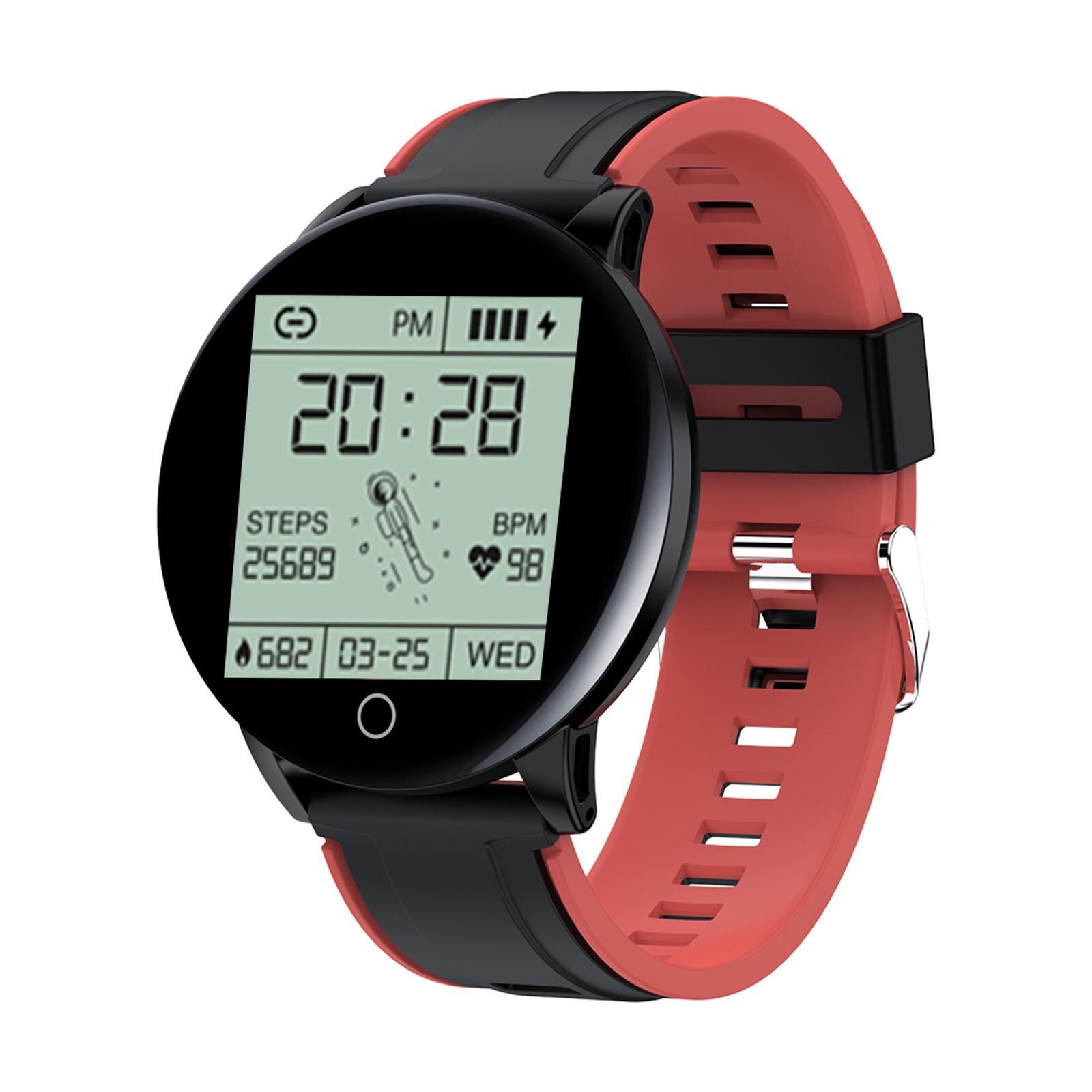 Smart Watch Anti-Lost Bluetooth Multi-Sport Modes Camera Remote Control Step Counter Smartwatch for Full Touch Men Women: Red