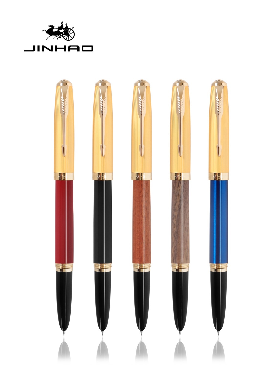 JINHAO 35 metalen vulpen inkt pen (stalen behuizing, fijne penpunt 0,5mm JINHAO 35 metalen vulpen inkt pen (stalen behuizing, fijne penpunt 0,5mm