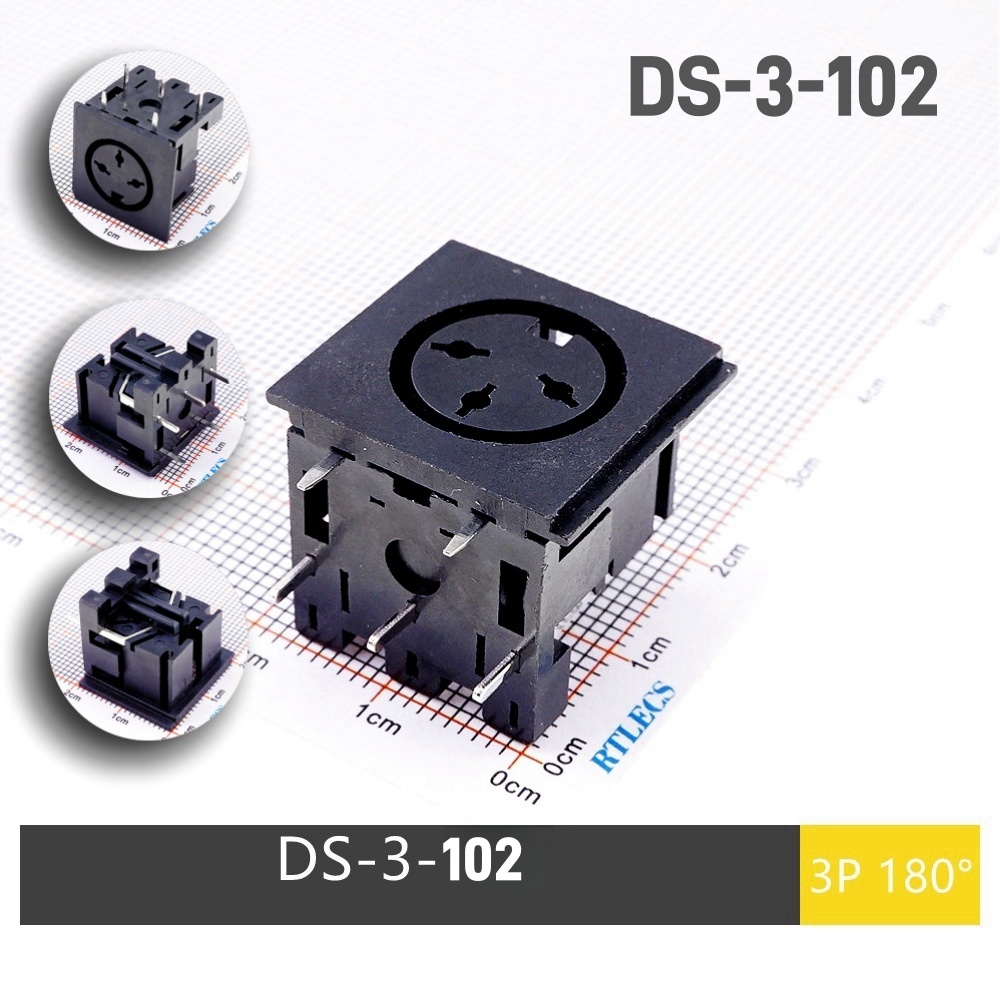 Enchufe Din con orificios pasantes de ángulo recto, enchufe hembra de 13 Pines, 2, 3, 4, 5, 6, 7 y 8 posiciones, SDS-J, DS, 2A, 110V, receptáculo Circular: Lavanda / 5-9 Unids