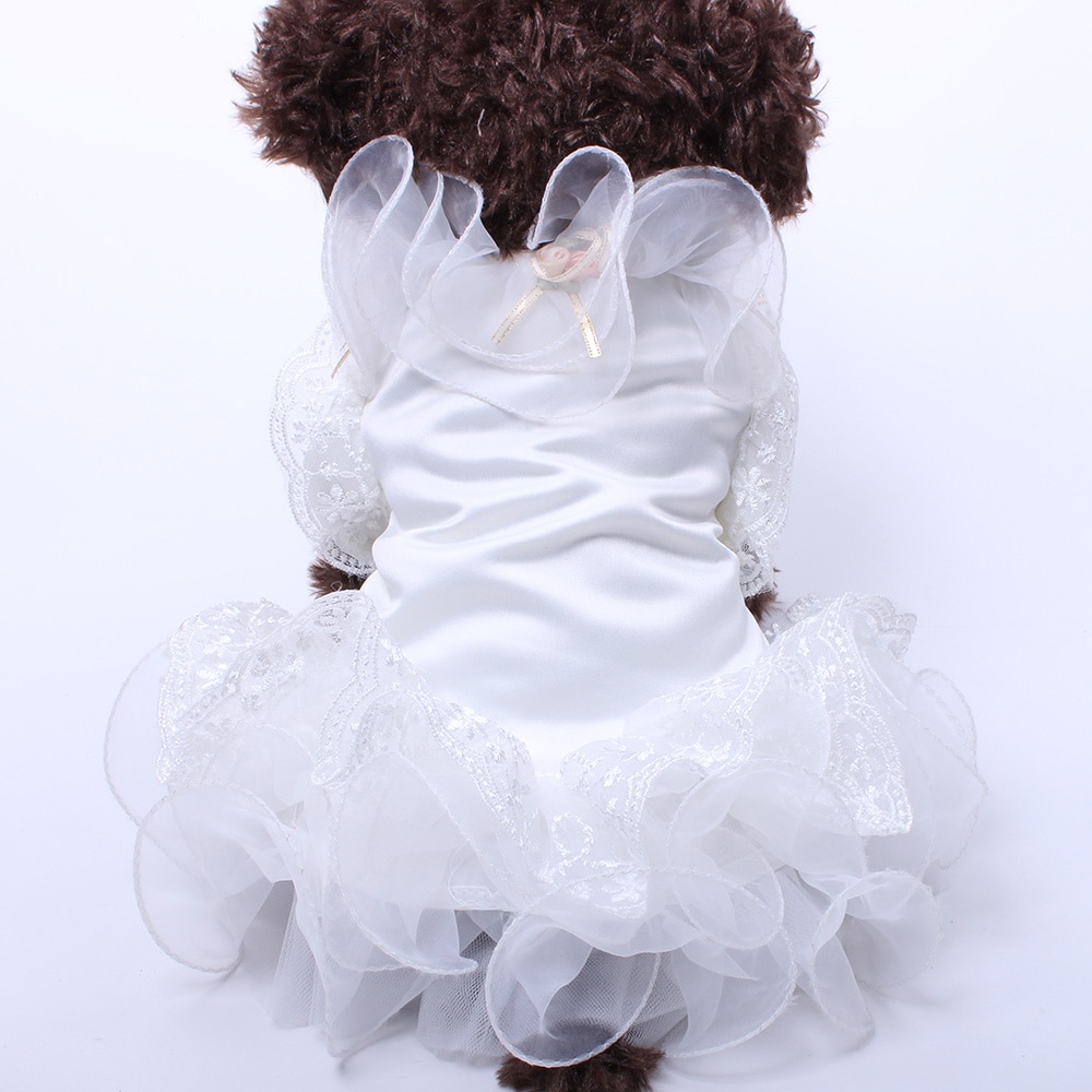 Hond Kat Trouwjurk Tutu Bloemen Kant Pet Puppy Prinses Rok Party Kleding Voor Meisje Honden Katten