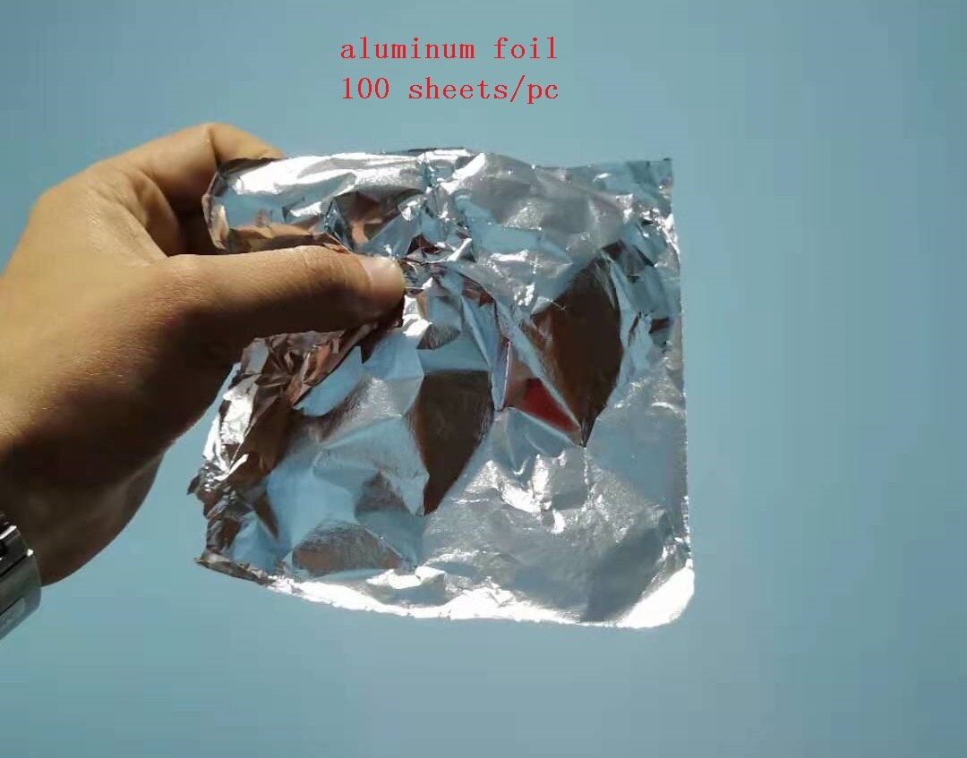 Imitation Silver Foil Leaf Aluminum Leaf for Gilding Art Craft Work Nail Decoration 100pcs 14X14cm