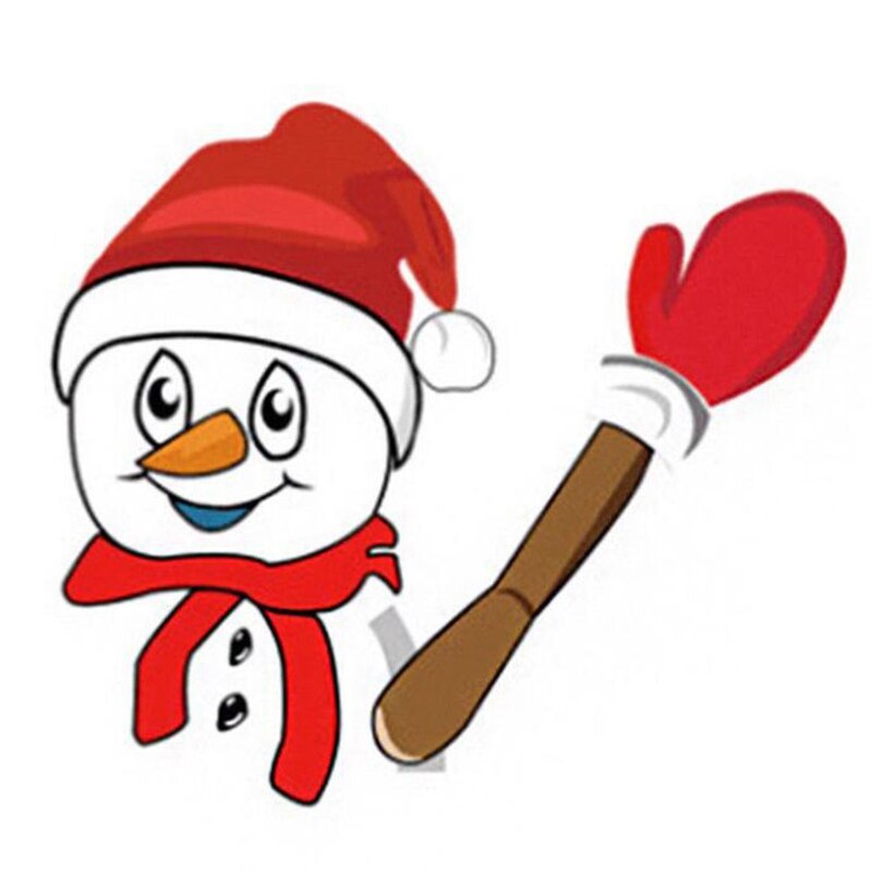 Christmas Rear Windshield Santa Claus Window Decals Car Wiper Sticker Xmas