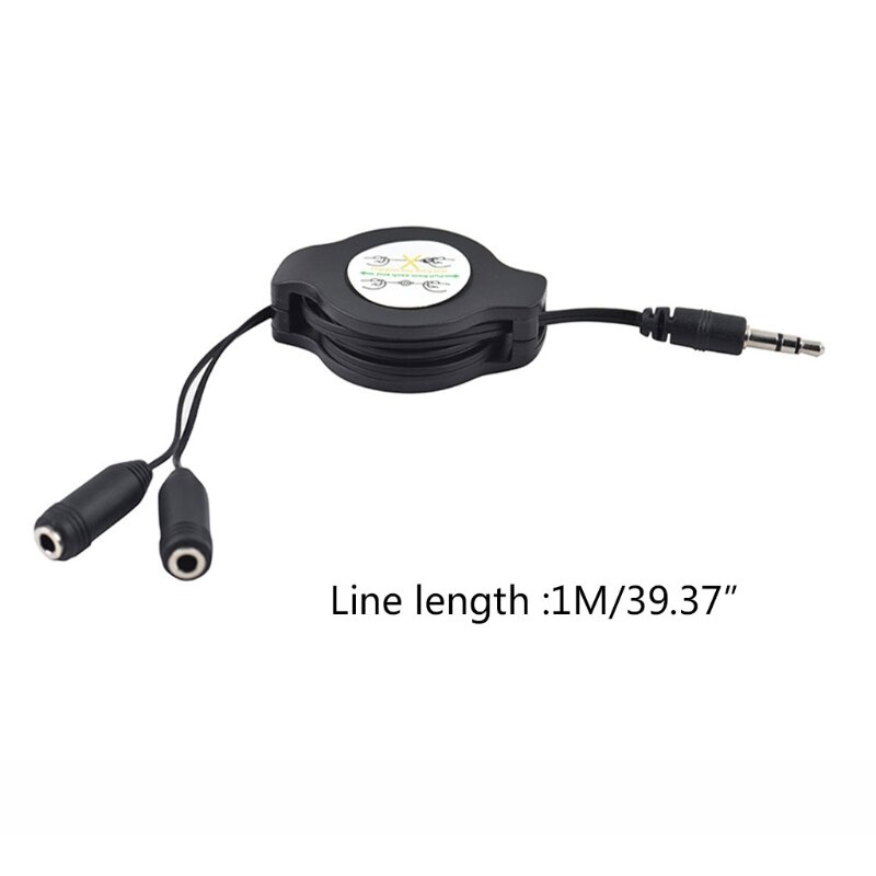 3.5mm Male to Female Extension Stereo Audio Extension Cable Telescopic AUX extension Cable MP3 Car 3.5mm Audio Cable W91F