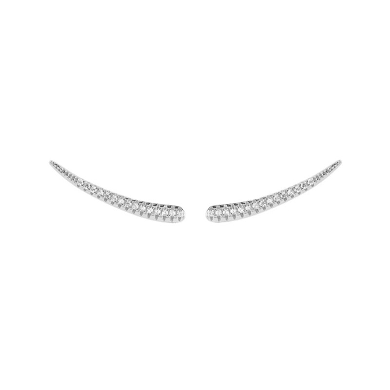 Trendy kvinde piger elskers uregelmæssige 925 sterling sølv bling øreringe til jubilæum bryllupsfest fine smykker: 3 sølv