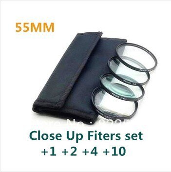 4 stks 37 40.5 46 49 52 55mm Close up Macro 1 2 + 4 + 10 SLR Lens Filter Kit Set Voor canon nikon sony 55mm Lens filter Camera
