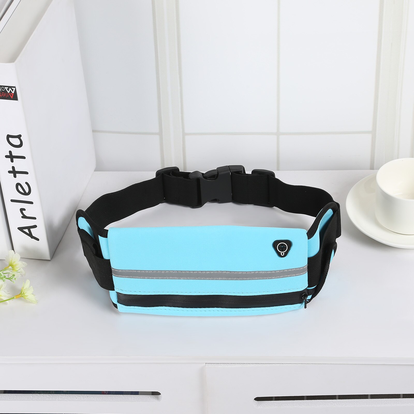 Adjustable Casual Waist Packs Running Waist Bag Canvas Sports Outdoor Phone Holder Belt Bag Fitness Sport Accessories Unisex: Blue