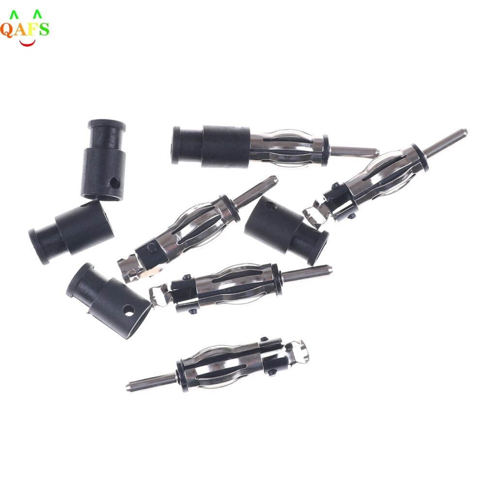 5pcs Auto Car Radio AM/FM Antenna Adapter Male Plug Connector Black
