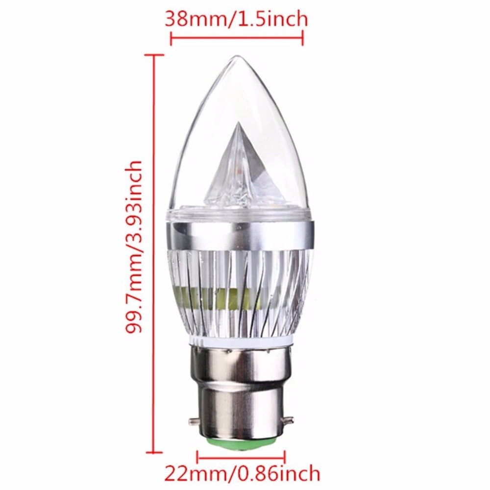 Lightinbox LED Candle Light Bayonet BC Cool White Colour Dimmable 40w replacement for Incandescent Bulb