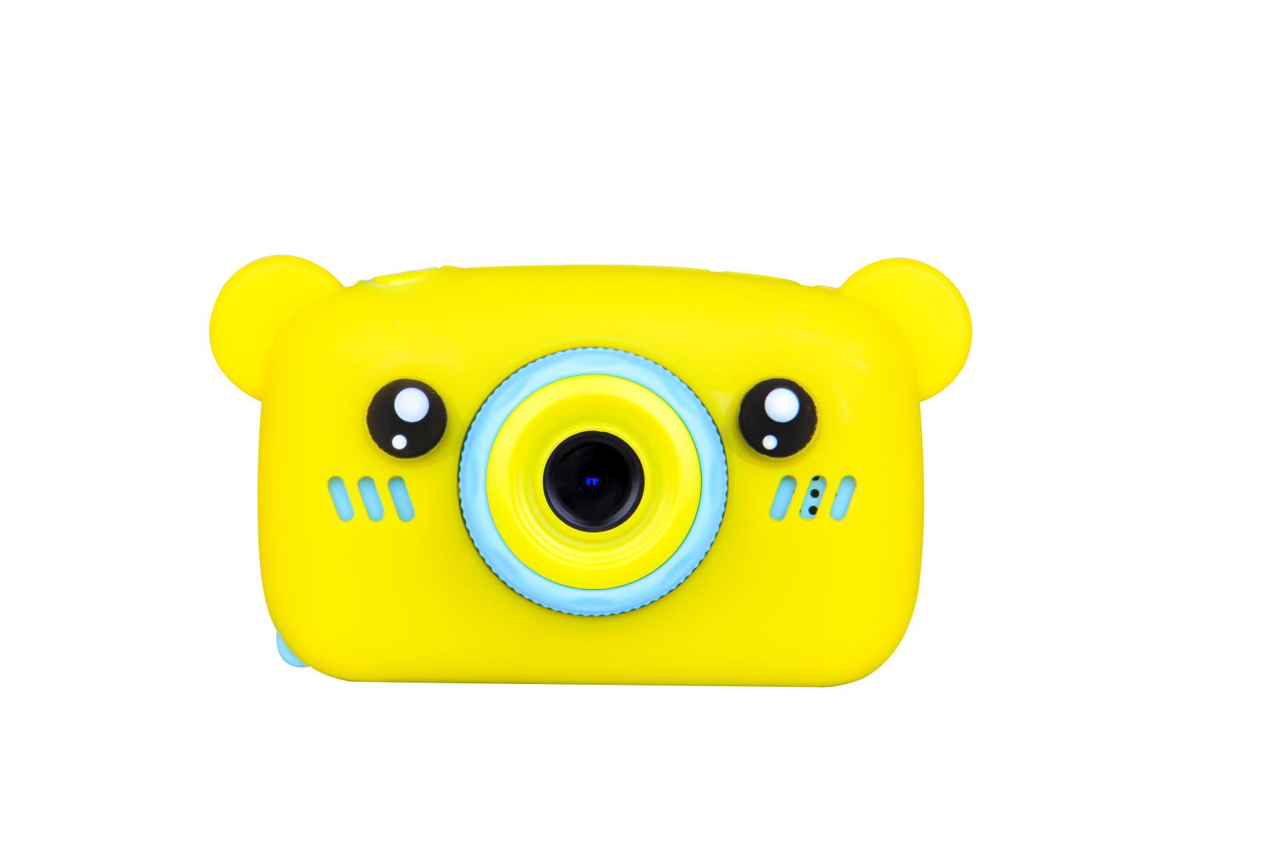 Child camera HD digital Dual camera 2 inch cute cartoon Kid Camera toys children birthday 1200w child toys Camera: Yellow