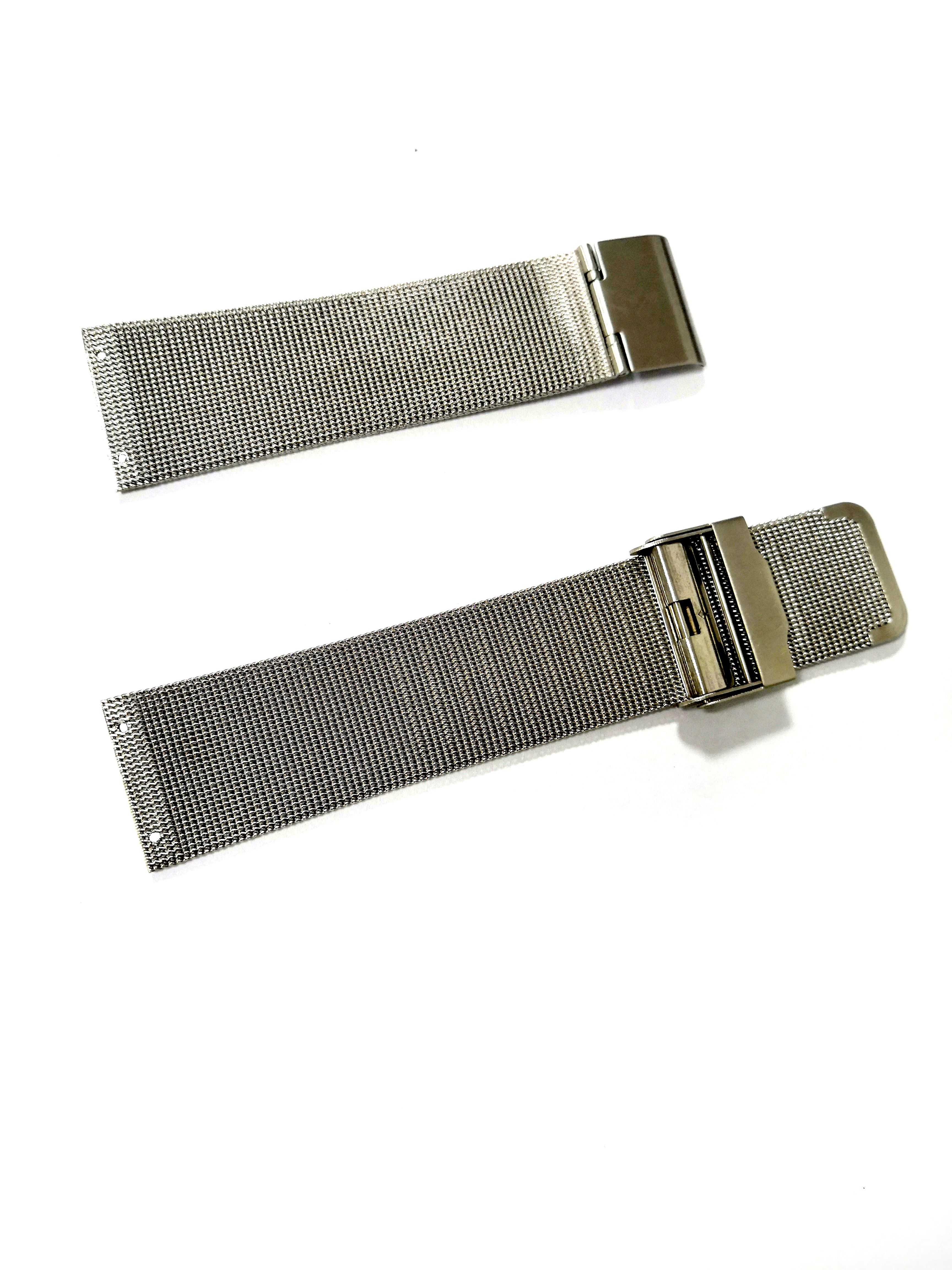 Ersatz Uhr Band für Bering unisex Uhr mit Schraube Dünne Gurt 24mm und 20mm: Silber