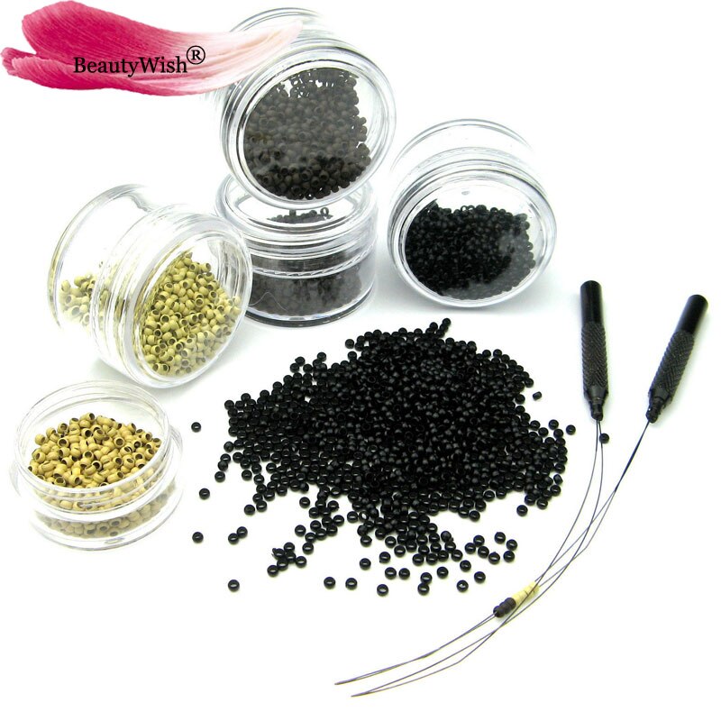 Nano ring-Extensión de cabello, 1 unidad, 1000 unidades, 2,5mm, enhebrador de anillo Nano, para extensión de cabello de Punta Nano