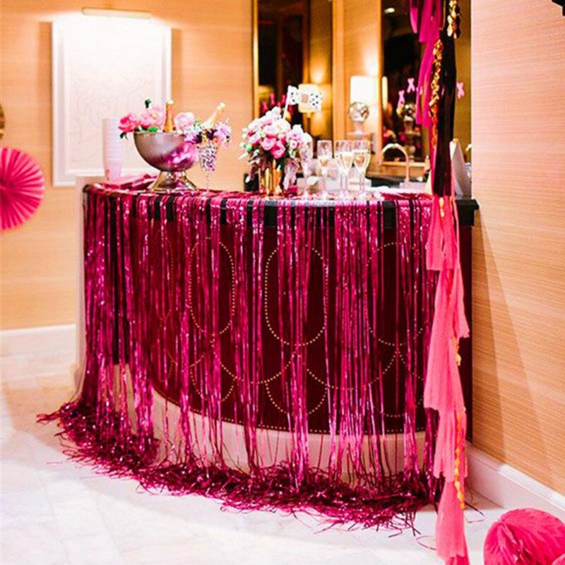 2m/3m regnbue bakgrunn folie streamer banner baby shower gutt jente første bursdagsfest dekorasjoner barn jul bryllup dekorasjon