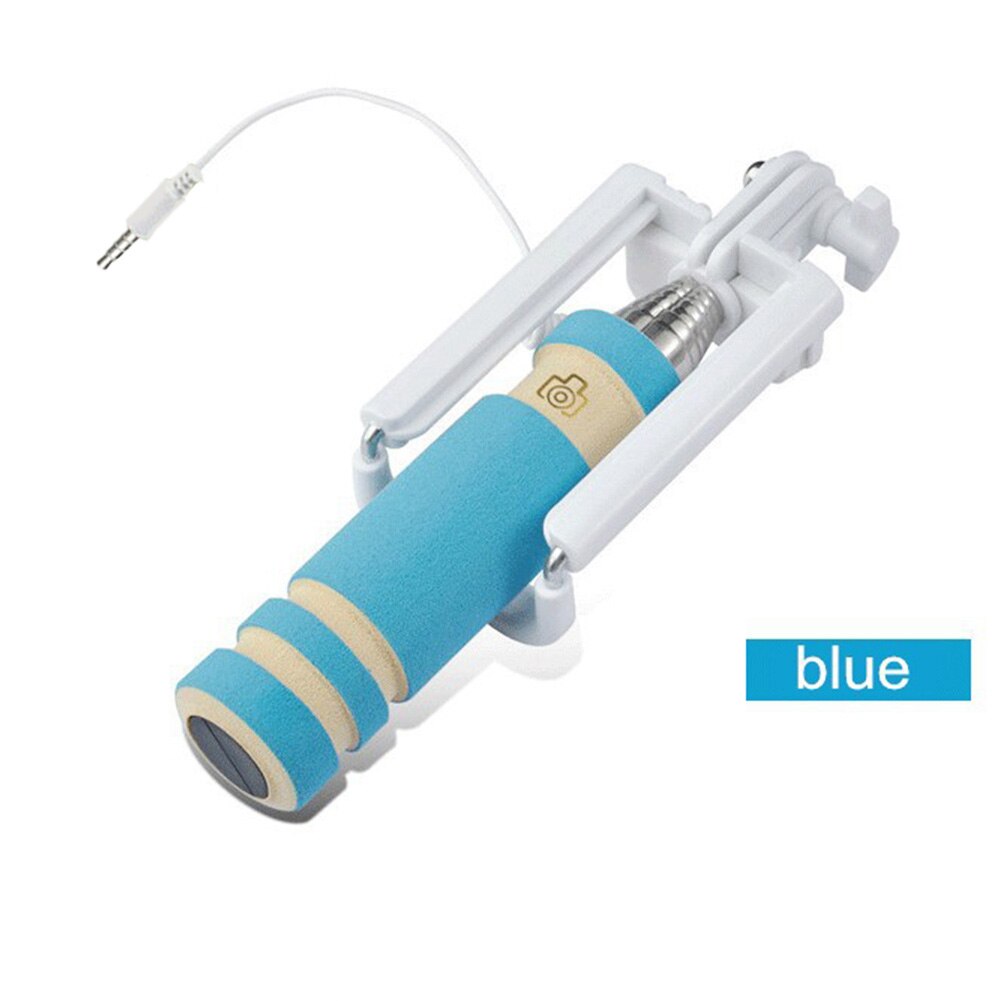 Palo Selfie Universal con cable para Android 7 6 5 teléfono Xiaomi, soporte para trípode: BLUE