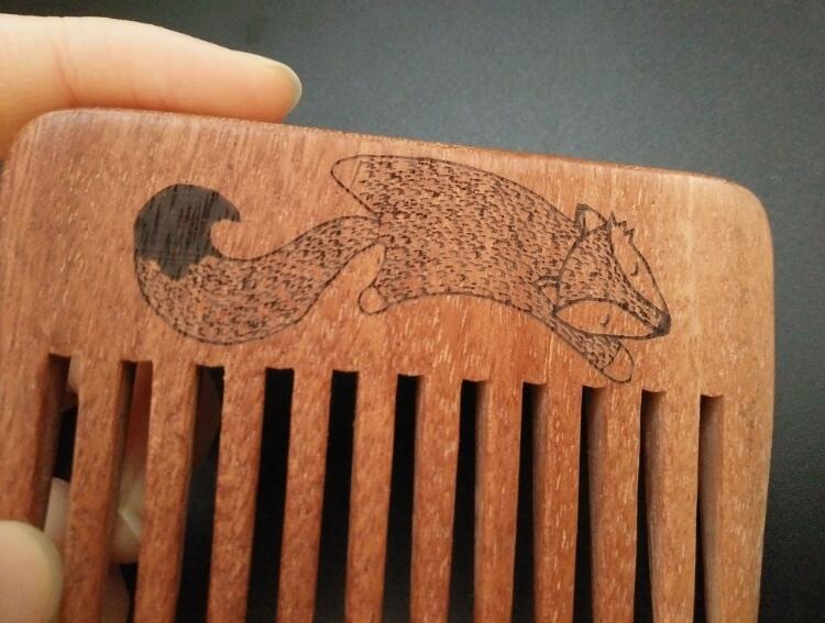 pfirsich Holz Kleine Mini Taschenkamm Breite Zähne Holz Bart Kamm