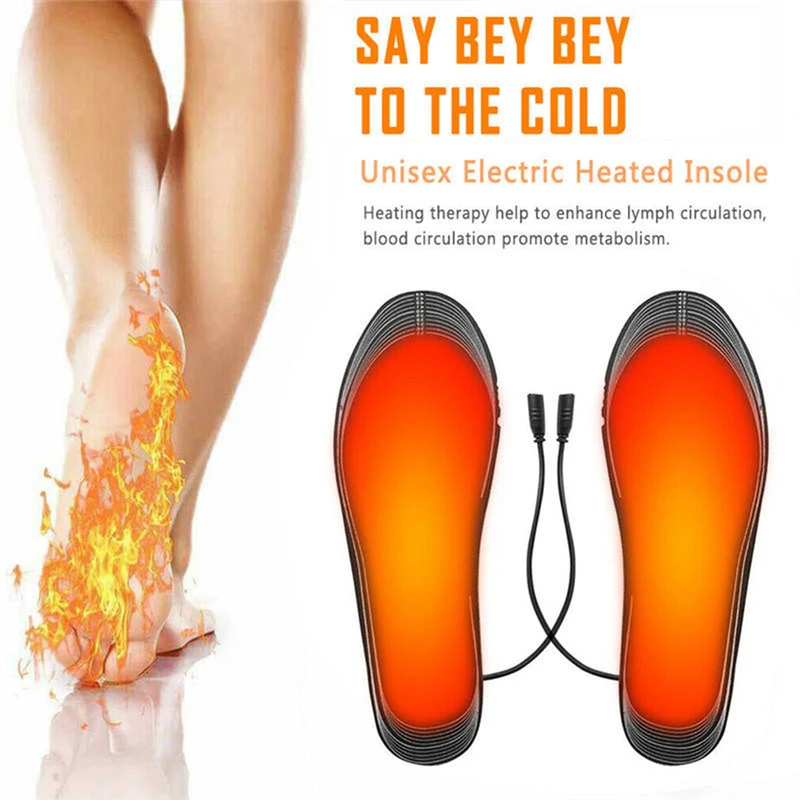 Winter Elektrisch Verwarmde Inlegzolen USB Verwarming Voeten Warmer Thermische Schoenen Sok Pad Verwarmde Inlegzolen Wasbaar Volledige Voet Koorts Unisex