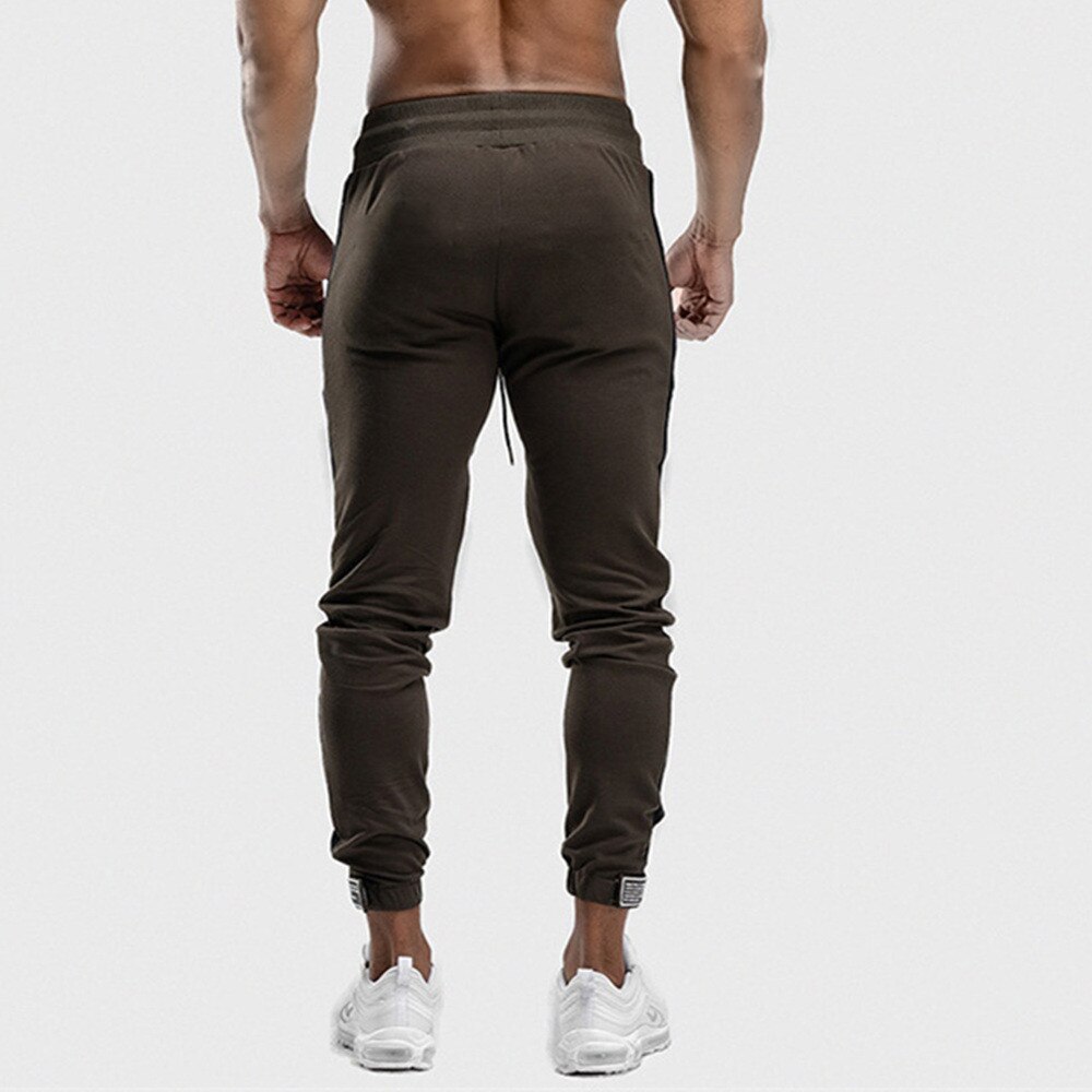 Jogger Sweatpants Men Casual Patchwork Pants Gyms Fitness Workout Sportswear Trousers Autumn Male Cotton Trackpants Pencil pants