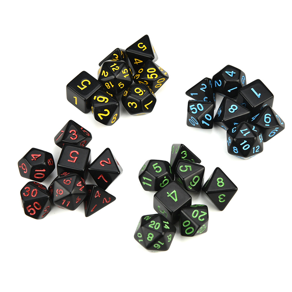 7pcs dices in one set brand dnd dice sets resin polydice dados dnd game lovers TRPG dados de rpg perfect 30A20