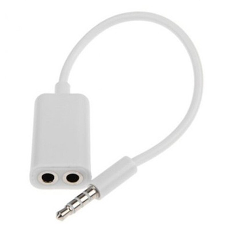 1PC Universal- 3,5mm Audio- Kabel Weiß Doppel Kopfhörer Mit Y Splitter Kabel Adapter Jack Stecker Einfach Zu tragen Um