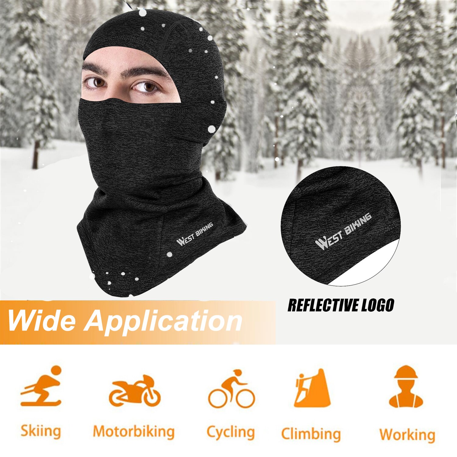 Masque thermique anti-vent cyclisme chauffe-cou moto sous casque doublure masque casquettes ultime rétention thermique chapeau